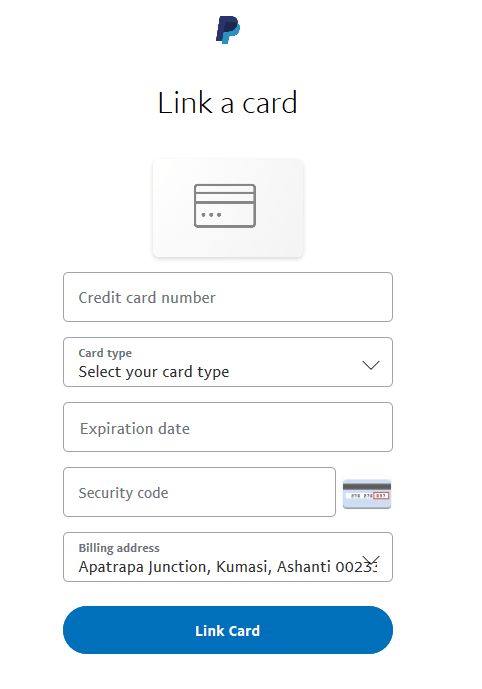 linking card to your account