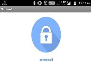 MIT App Inventor 2 Bluetooth Locking app on android mobile device