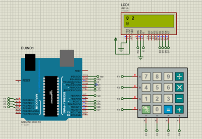 Arduino Based Calculator in Proteus