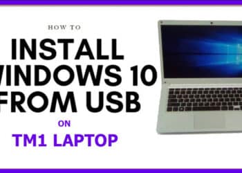 how to install windows on the tm1 laptop