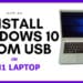 how to install windows on the tm1 laptop