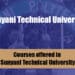 A picture showing the List Of Courses Offered At Sunyani Technical University